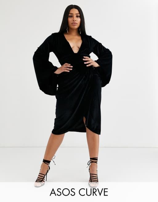 Asos black kimono outlet dress