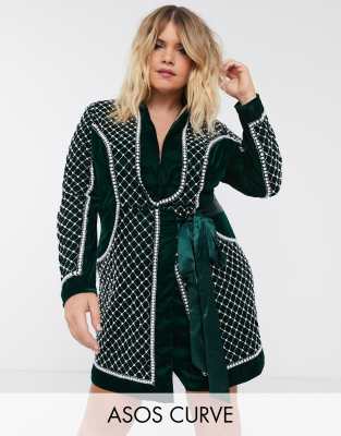 asos curve velvet dress