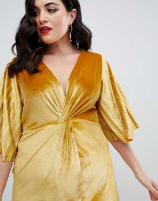 asos design structured velvet midi bodycon dress