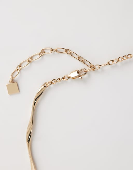 ASOS DESIGN Curve –Verdrehte Choker-Halskette im Spangen-Design in Gold-Optik, 4 von 4