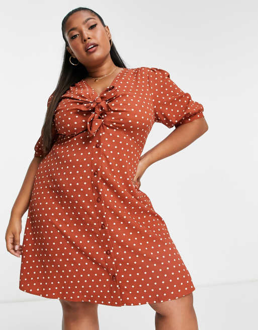 ASOS DESIGN Curve Vestito corto allacciato sul davanti con