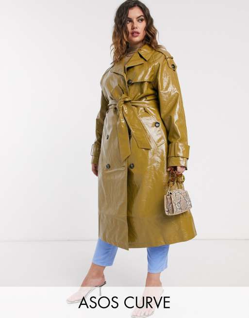 Asos vinyl clearance trench coat