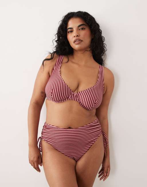ASOS DESIGN Curve – Violet – Bordowo-różowe bikini, 2 z 3