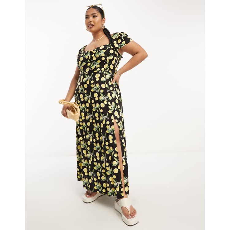 Lemon dress 2025 plus size