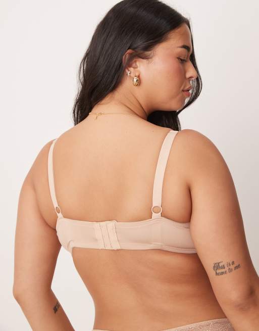 ASOS DESIGN Curve - Voorgevormde T-shirt-bh in beige, 4 van 4