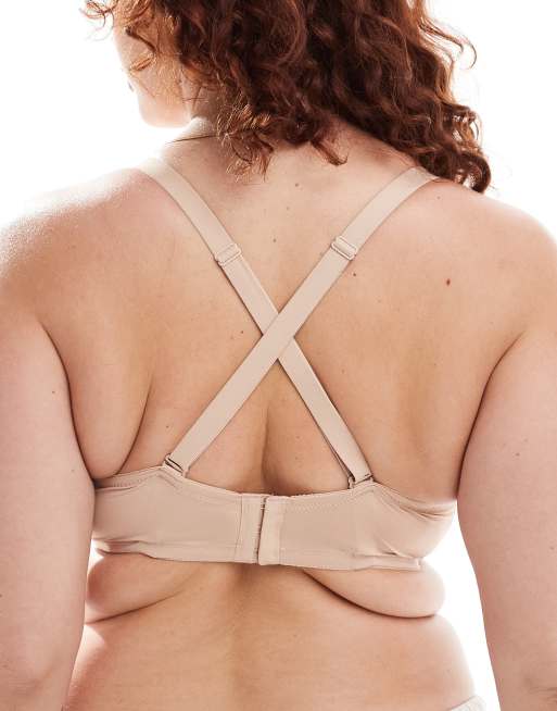 ASOS DESIGN Curve - Voorgevormde veelzijdige beugel-bh in beige, 2 van 4