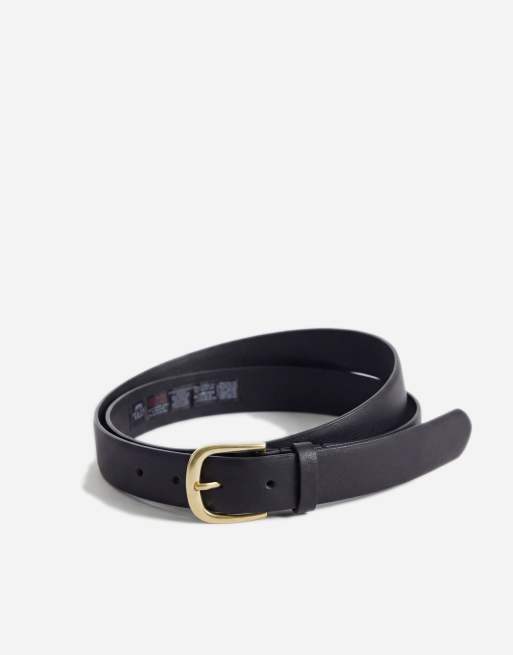 ASOS DESIGN CURVE waist and hip belt in black with antique gold buckle, 5 of 7
