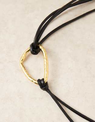 Asos Curve Asos Design Curve Waist And Hip Belt With Hammered Loop Through Design In Black