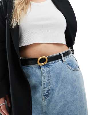 FhyzicsShops DESIGN CURVE waist and hip Pack jeans belt with oval buckle design