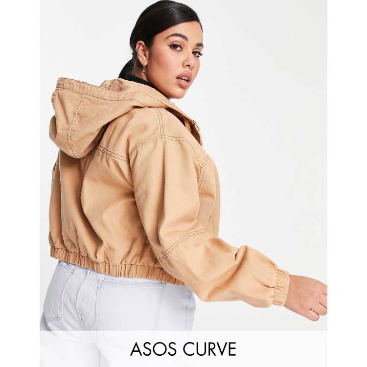 Coral cropped jacket online