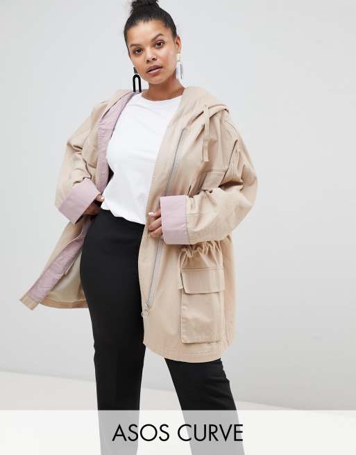 Asos cheap curve parka