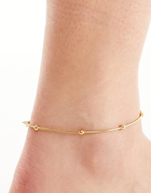 Stainless steel deals anklet gold