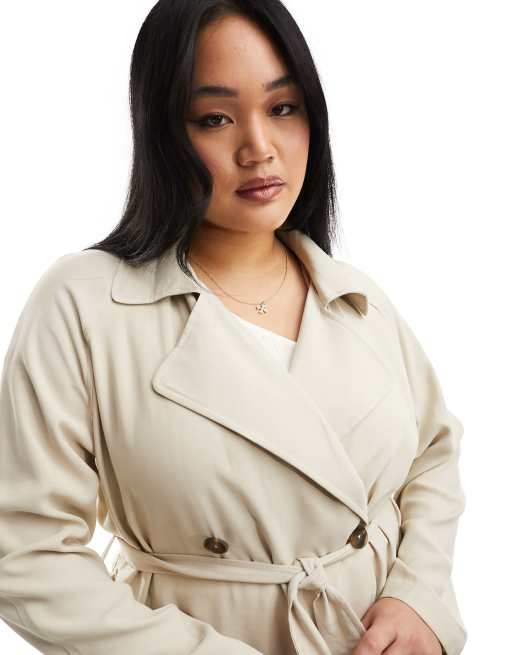 Asos curve trench coat online