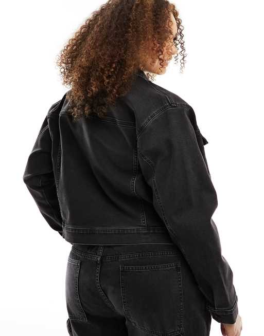 Asos curve denim jacket online