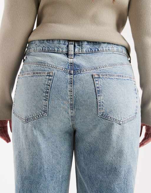 ASOS DESIGN Curve wide leg dad jeans in light vintage wash Circular Design Collection, 5 of 5