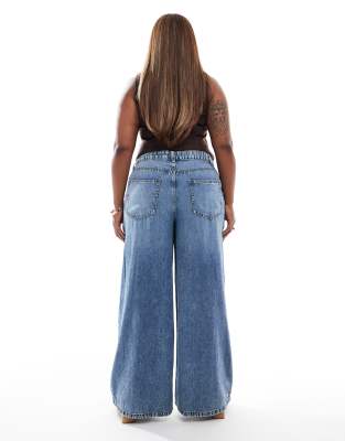 Asos Curve Asos Design Curve Wide Leg Jeans