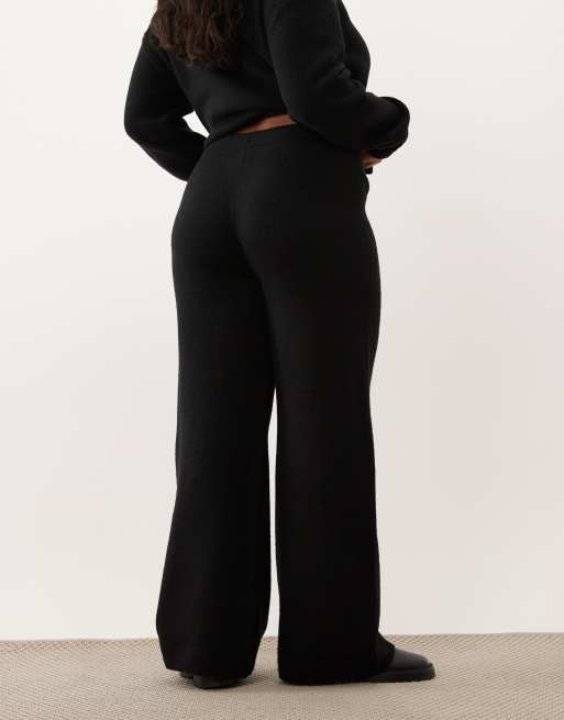 ASOS DESIGN Curve wide leg pants in black - part of a set, 2 of 5