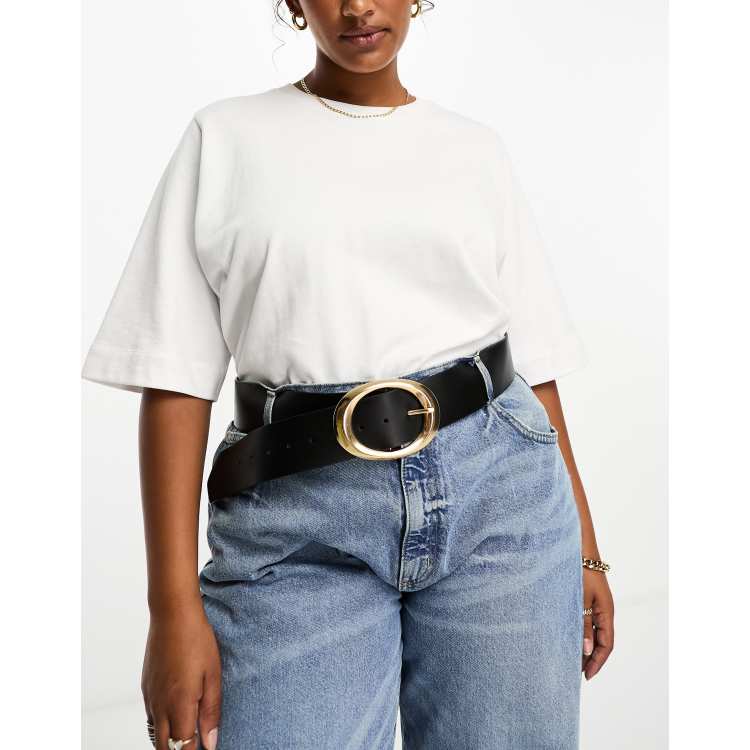 ASOS DESIGN Curve wide waist belt with decorative buckle