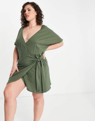 asos curve wrap dress