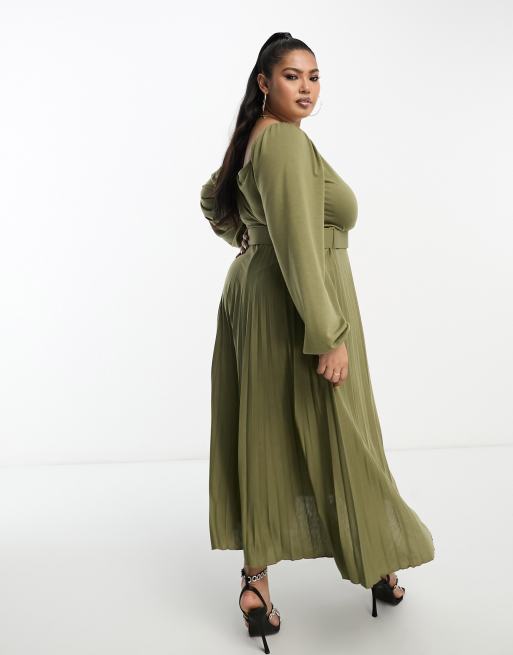 Asos midi dress with 2025 full skirt and belt