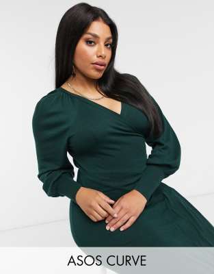 asos curve wrap dress