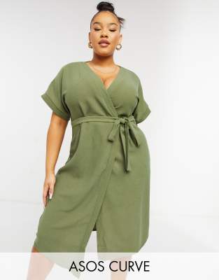 asos curve wrap dress