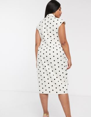 curve wrap midi dress