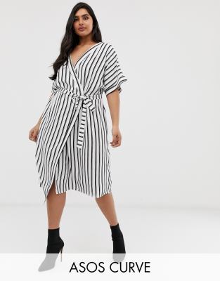 asos plus size wrap dress