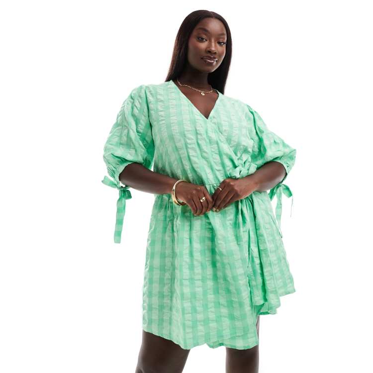 asos design mixed gingham and floral tiered mini smock dress ASOS DESIGN mixed gingham and floral tiered mini smock dress