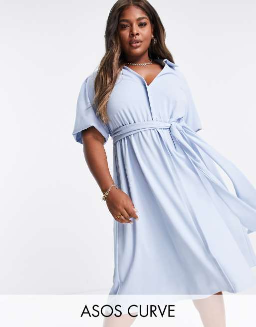 Light blue summer dress plus outlet size