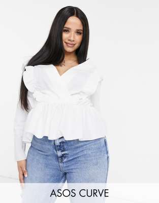 asos plus size blouses