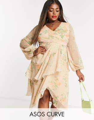 asos curve wrap dress