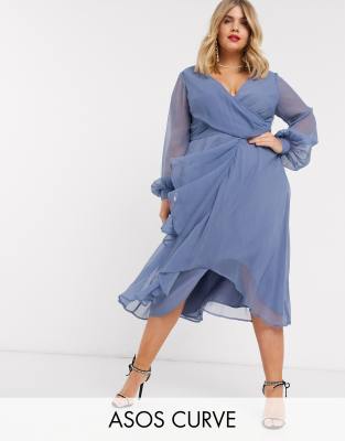 plus double layer midi dress