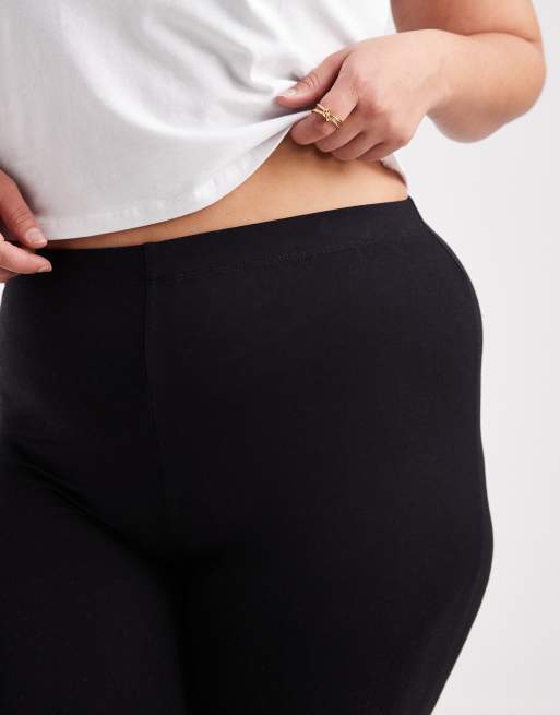 ASOS DESIGN Curve – Zestaw 2 par czarnych legginsów, 3 z 5