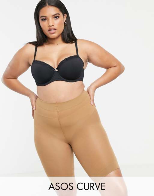 ASOS DESIGN – Curve – Zestaw 2 par szortów zapobiegających otarciom – kolor Golden Bronze