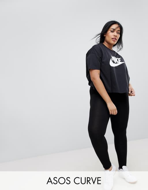 ASOS Design - Curve - Zwarte legging met hoge taille