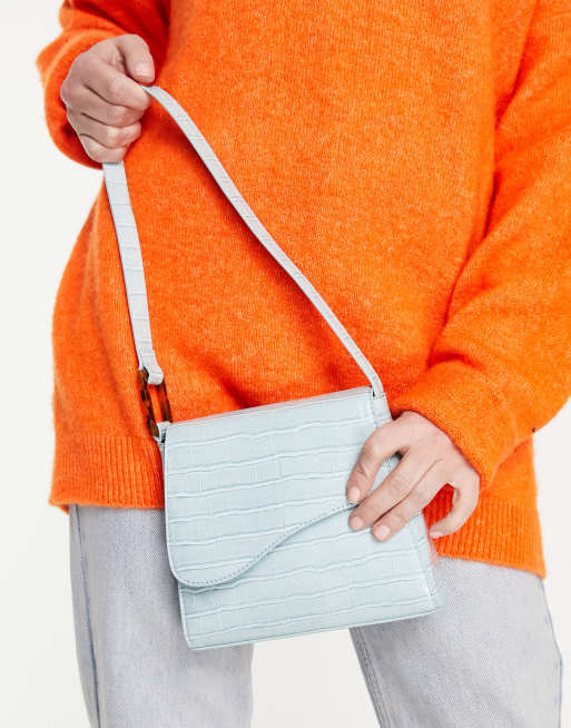 Asos croc shoulder bag hot sale