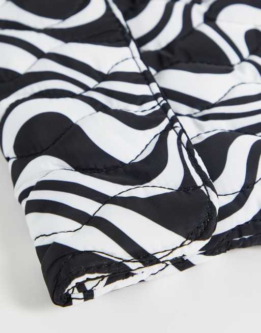 ASOS DESIGN - Custodia trapuntata per portatile con stampa monocromatica astratta , 4 di 4