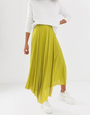 asos pleated maxi skirt