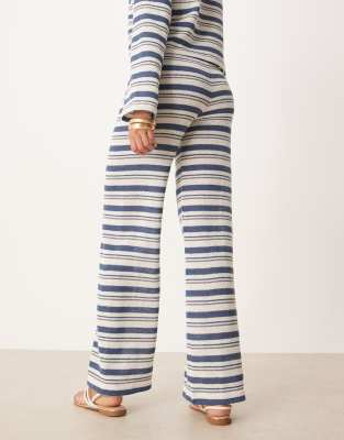 Asos Design Cut And Sew Stripe Pants In Multi