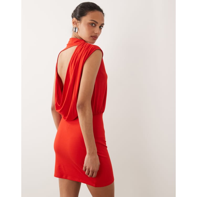 red cut out dress asos ASOS Design - Mini Dress - Women - Viscose/Elastane - 10 US