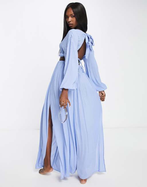 Asos blue maxi dress best sale