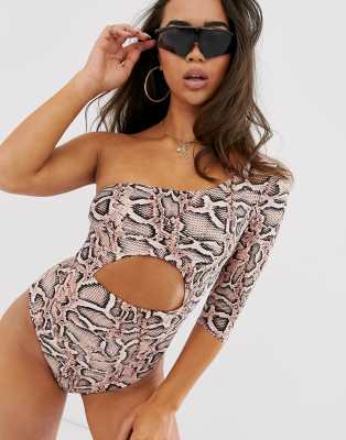 Cut-out Long Sleeve Swimsuit