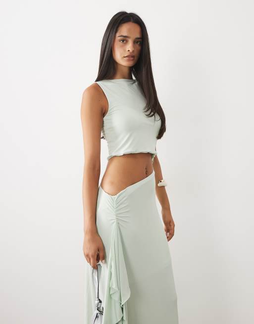 ASOS DESIGN cut out maxi dress in mint, 2 of 4