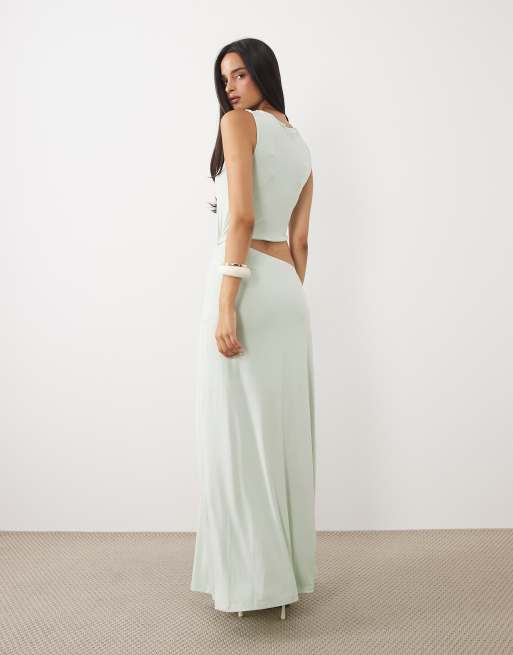 ASOS DESIGN cut out maxi dress in mint, 4 of 4