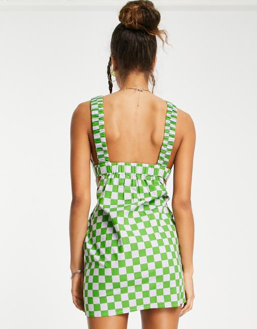 Asos checkered cheap dress