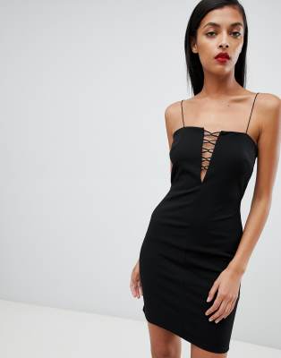 asos black cut out dress