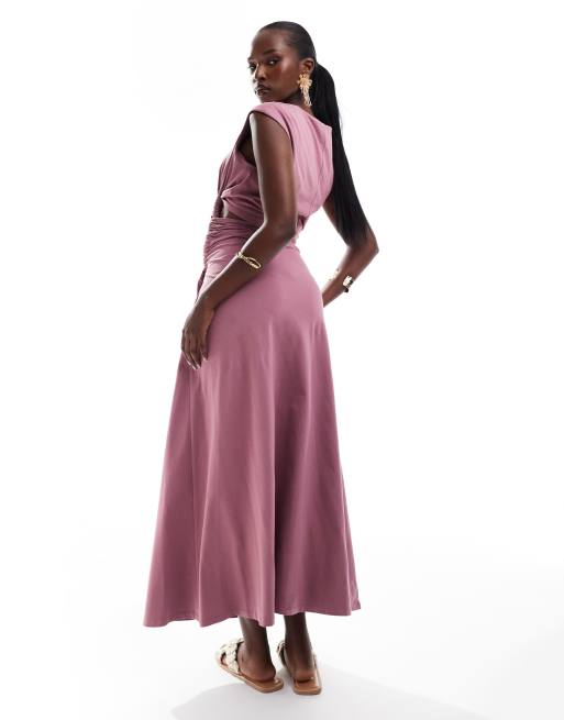 Asos dusky pink bridesmaid dress hotsell