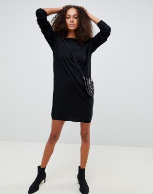 asos black sweater dress