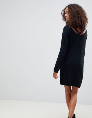 asos black sweater dress